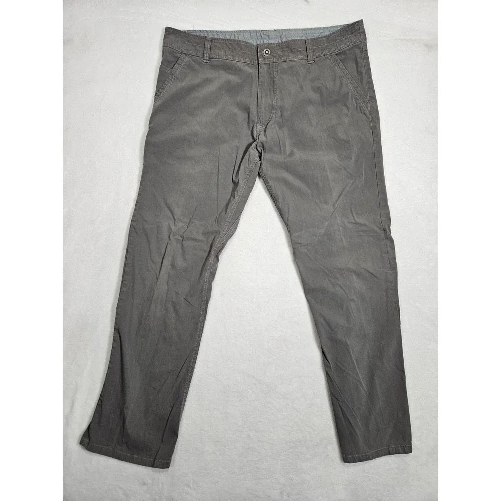 Kuhl Men's Slax Light Gray Legendary Lightweight Active Pants Size 40x32 Chino